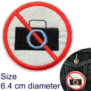 No photo iron on patch - privacy camera foto photography selfie iron-on patches - Picture 1 of 2