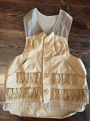 *Vtg Distressed Duxbak Hunting Vest Brown Lightweight Small - Image 1 of 4