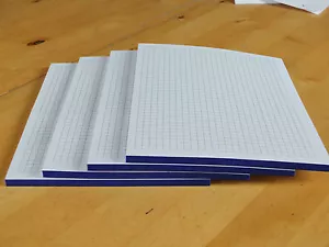 20 Schreibblock, Notizblock, Notizblöcke, DIN A5, blauverleimt, kariert - Bild 1 von 5