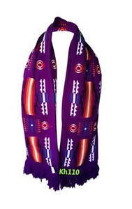 Southwest Native American Indian Navajo Print Knit Scarf-Purple - Picture 1 of 3