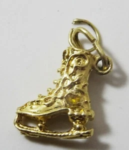 Vintage 14 karat Gold Ice Skate Charm - Picture 1 of 3