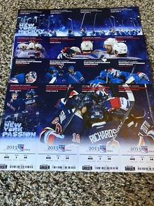 2013 New York Rangers Playoffs juego de hojas de tiras de boletos de temporada Boston Bruins - Imagen 1 de 1