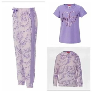 Saint Eve Youth 3-piece Pajama Set Pink Size 7-8 - Picture 1 of 6