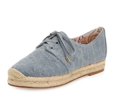 JOIE Mujer 'Wallie' Azul Denim Alpargata Con Cordones Tenis Zapatos Talla 36 Foto 1 de 4