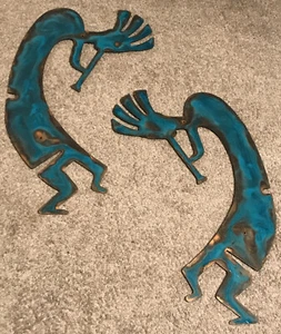 2 Kokopelli Musicians Plasma Cut Heavy Steel Exterior Wall Commercial Art 29” - Picture 1 of 9