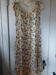 Camisón Croft & Barrow Mujer Suave Amarillo Floral Plus 2X Volantes Suave NUEVO - Imagen 1 de 4