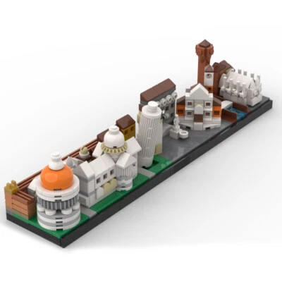 MOC: Italy Pisa Skyline Architecture with Most Iconic Sites 451 Pieces DIY - Image 1 of 3