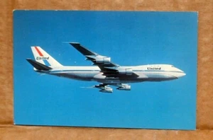 United Airlines 747 Airplane Fly the Friendly Skies Vtg Postcard Unused - Picture 1 of 2