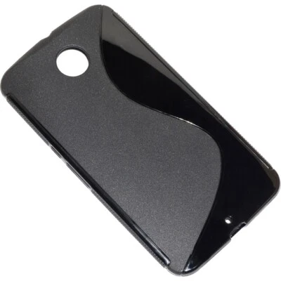 Ssyl Custodia S-line Back Cover Tpu Silicone Case Per Motorola Nexus 6 Black New - Immagine 1 di 3