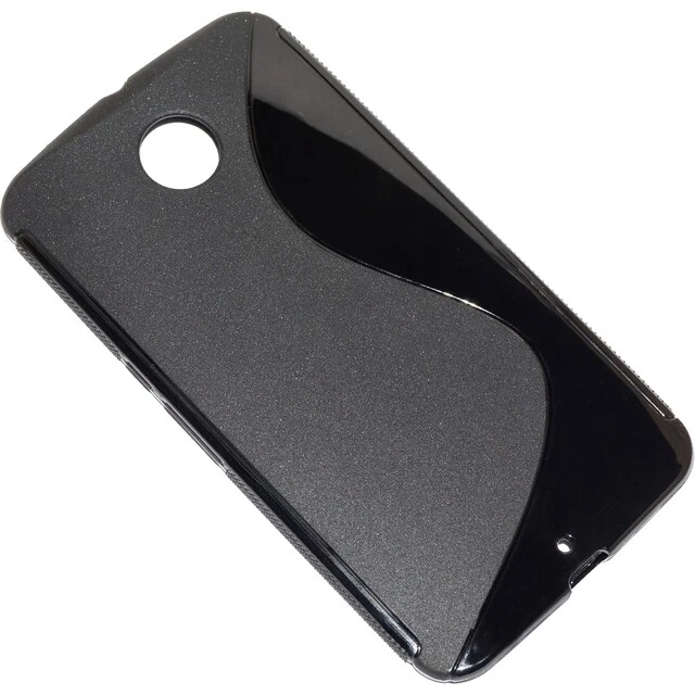 Ssyl Custodia S-line Back Cover Tpu Silicone Case Per Motorola Nexus 6 Black New - Immagine 1 di 3