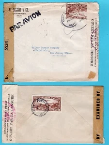 HAITI 2 censored covers 1944 Cap Haitien, Port au Prince to USA - Picture 1 of 2
