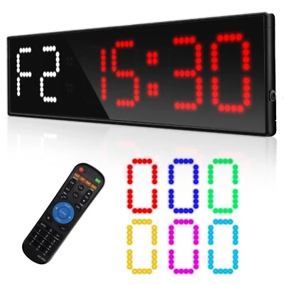 22" RGB Gym Timer Clock for Home Gym,with Interval Timer Countdown Count Up - Image 1 of 4