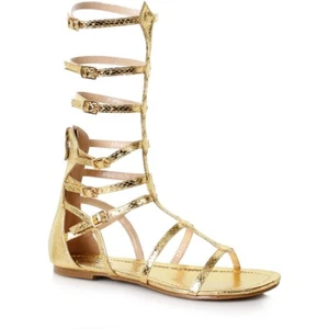 Sandalia Plana Ellie Gladiador Adulto Mujer Zapatos Sandalias 015/ZENA Color Dorado Talla 7 - Imagen 1 de 5