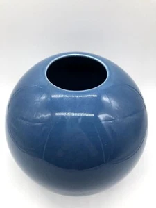 Vintage 1980s Haeger Sphere Vase, Large, Blue - Picture 1 of 3