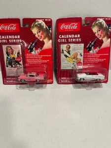 CocaCola Calendar Girls Series Johnny Lightning '57 Chevy BelAir '53 Buick Super - Picture 1 of 4