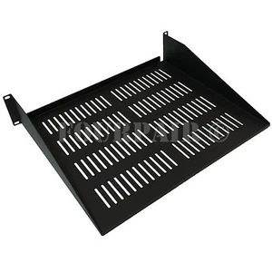 19" 2 Space 2U Cantilever Data Server Network Rack Mount Vented Shelf 15" Deep - Picture 1 of 3