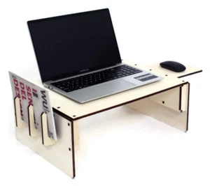 Portable Wood Workstation, Innovative Office & Study Solution with Hooks & Shelf - Picture 1 of 11