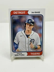 Nick Maton 2023 Topps Heritage High Number Short Print SP Tigers #705 - Picture 1 of 2