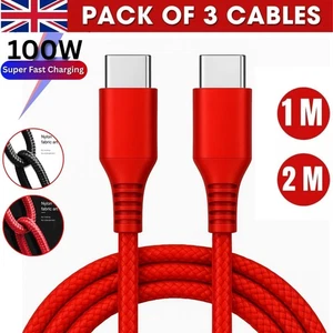 USB C to Type C Fast Charger Cable 3A For Samsung Mobile Phone Lead USB C Cable - Picture 1 of 25