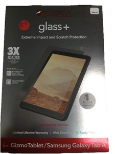 Zagg Invisible Shield glass+ for Gizmo Tablet / Samsung Galaxy Tab A - Picture 1 of 2