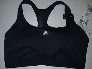 Sujetador de entrenamiento acolchado Adidas negro PowerReact Med-Support para mujer talla 44AC - Imagen 1 de 5
