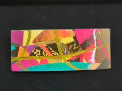 N. Salwen Firmado Color Brillante 3” A través del Cabello Barrett  Foto 1 de 4