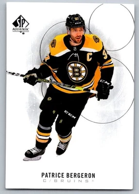 2020-21 SP Authentic Patrice Bergeron Boston Bruins #31 - Image 1 of 2