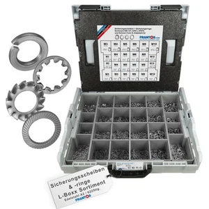 Frantos L-BOXX Sicherungsscheiben & Sicherungsringe Sortiment Federringe Scheibe - Bild 1 von 16