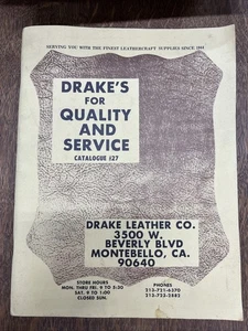 Drake's Leather Co. 1973 Catalogo Pelle Funzionante Strumenti Identificazione Fibbie - Foto 1 di 11