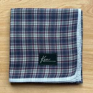 HANDKERCHIEF VINTAGE PLAIDS & CHECKS PLAIN MEN'S POCKET SQUARE COTTON 18" B0874 - Picture 1 of 3