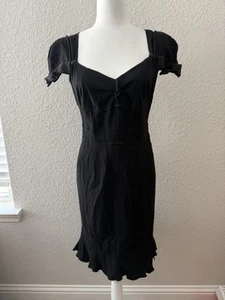 Y2K Vintage PRADA Damen Kleid Schwarz Vintage 44 Schleifen A-Linie - Bild 1 von 11