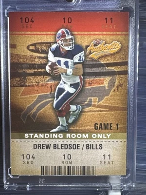 2003 Fleer Authentix Drew Bledsoe Standing Room Only # 12/25 Bills - Image 1 of 2