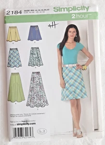 Falda Simplicity Pattern 2184 Misses' en 2 longitudes proyecto de artesanía de costura (H) - Imagen 1 de 2