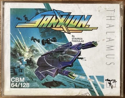 Sanxion / C64 Commodore 64 Datasette / Thalamus / Getestet 💾✅ - Bild 1 von 4