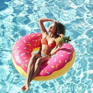 Aufblasbarer Ring Wassermatratze Schwimmring Donut Groß XXL 90cm - Bild 1 von 8