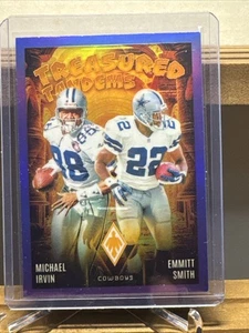 2024 Panini Phoenix Emmitt Smith Michael Irvin Treasured Tandems Purple #TT-DAL - Picture 1 of 2