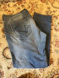 True Religion 44 Geno Relaxed Slim Fit Jeans Distressed Light Weight - Picture 1 of 11