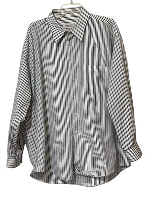 Camisa de vestir para hombre Emanuel Ungaro 2XL azul a rayas manga larga cuello Foto 1 de 4