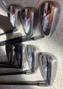 2024 Cobra Air X Senior Irons 6-pw +gw RH Graph 2° Flat Winn Grips EUC - Picture 1 of 7