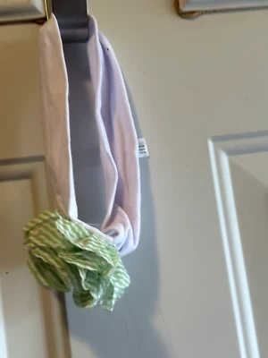 Бант для волос с зеленым и белым цветком для младенцев девочек один размер 0 3 6 9 12 18 - Изображение 1 из 3