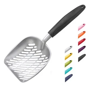 Cat Litter Scoop, Aluminum Alloy Sifter, Kitty Metal Scooper, Deep Shovel wit... - Picture 1 of 7