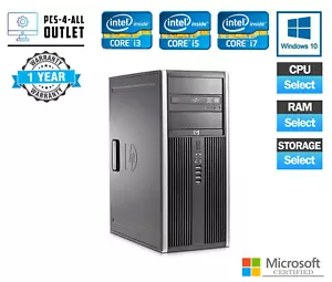 HP Tower Computer PC Core i3 i5 i7 16GB RAM 2TB HDD/SSD Windows 10 PC WIFI - Picture 1 of 4