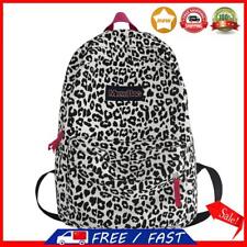 Preppy Style Women Canvas Print Backpack Casual Large Rucksacks (Leopard)