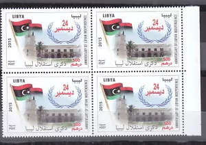 sellos LIBIA 2015 ANIVERSARIO DE LA INDEPENDENCIA LIBIA MNH BLOQUE #161 - Imagen 1 de 2