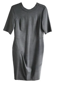 Worth New York Light Gray Knee Length Lined Wool Dress Size US 8 - Picture 1 of 9