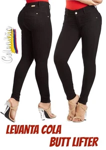 Pantalone Negro Classico Colombiano Levanta Cola Pompi push up classico nero jeans - Foto 1 di 8