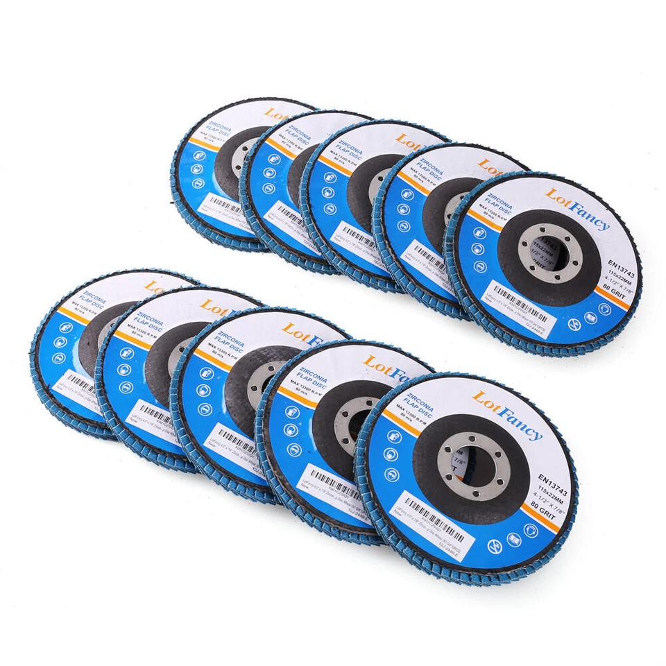 Lotfancy 80 Grit 12J2449E Grinding Wheel - 10 Pcs