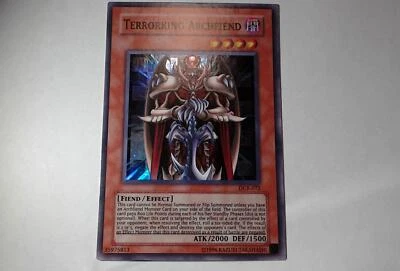 Yugioh KÖNIG DES SCHRECKENS, ERZUNTERWELTLER , dcr-072 Super Rare englisch NM  - Bild 1 von 4
