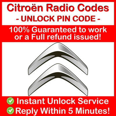 CITROEN RADIO CODE JUMPY XANTIA JUMPER C-CROSSER BERLINGO PICASSO XSARA - Image 1 of 4