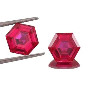 Mozambique Natural Red Ruby 60 Ct Fancy Cut Certified Loose Gemstone Pair - Picture 1 of 8